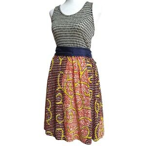 Anthropologie Porridge Dress Women's Size‎ Medium Flight Of The Bees Silk A-Line